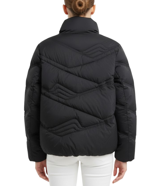 Timeless Stand Collar Lightweight Pocket Zipper 90% White Duck Down Jacket for Women - B12-JKT-51