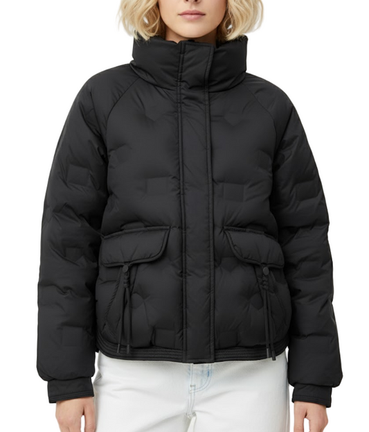 Timeless  Turtle-Neck Lightweight Warm White Duck Down Quilted  Jacket for Women - B12-JKT-06