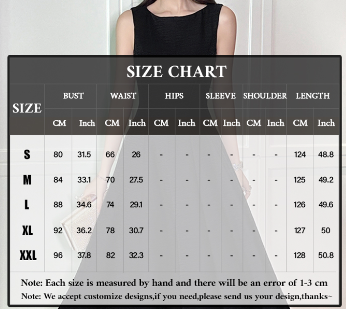 Timeless & Elegant A-Line Slim Waist Black Dress for Women - B4-DRESS-B332