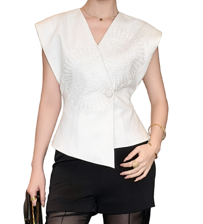 Timeless & Elegant  Button Slim-Waist Blouses - B4-TOP-B11