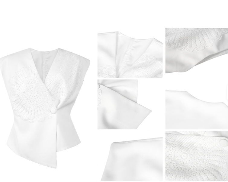 Timeless & Elegant  Button Slim-Waist Blouses - B4-TOP-B11