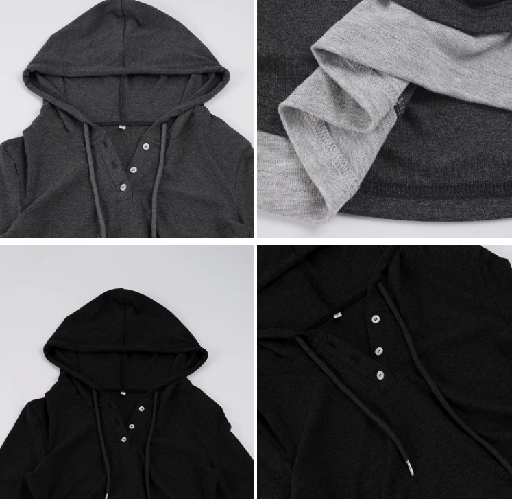 Timeless & Elegant Hooded Long Sleeve Breathable Tops for Women - BP-B20-TOP-07