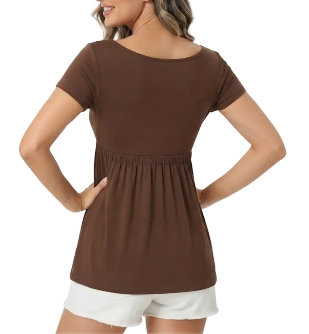 Timeless & Elegant Embroidered V neck Peplum Fit Blouses for Women - BP-B20 -TOP-29