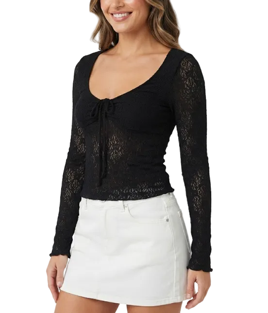 Timeless & Elegant Lace V-neck Long Sleeve Blouses for Women - BP-B20 -TOP-223