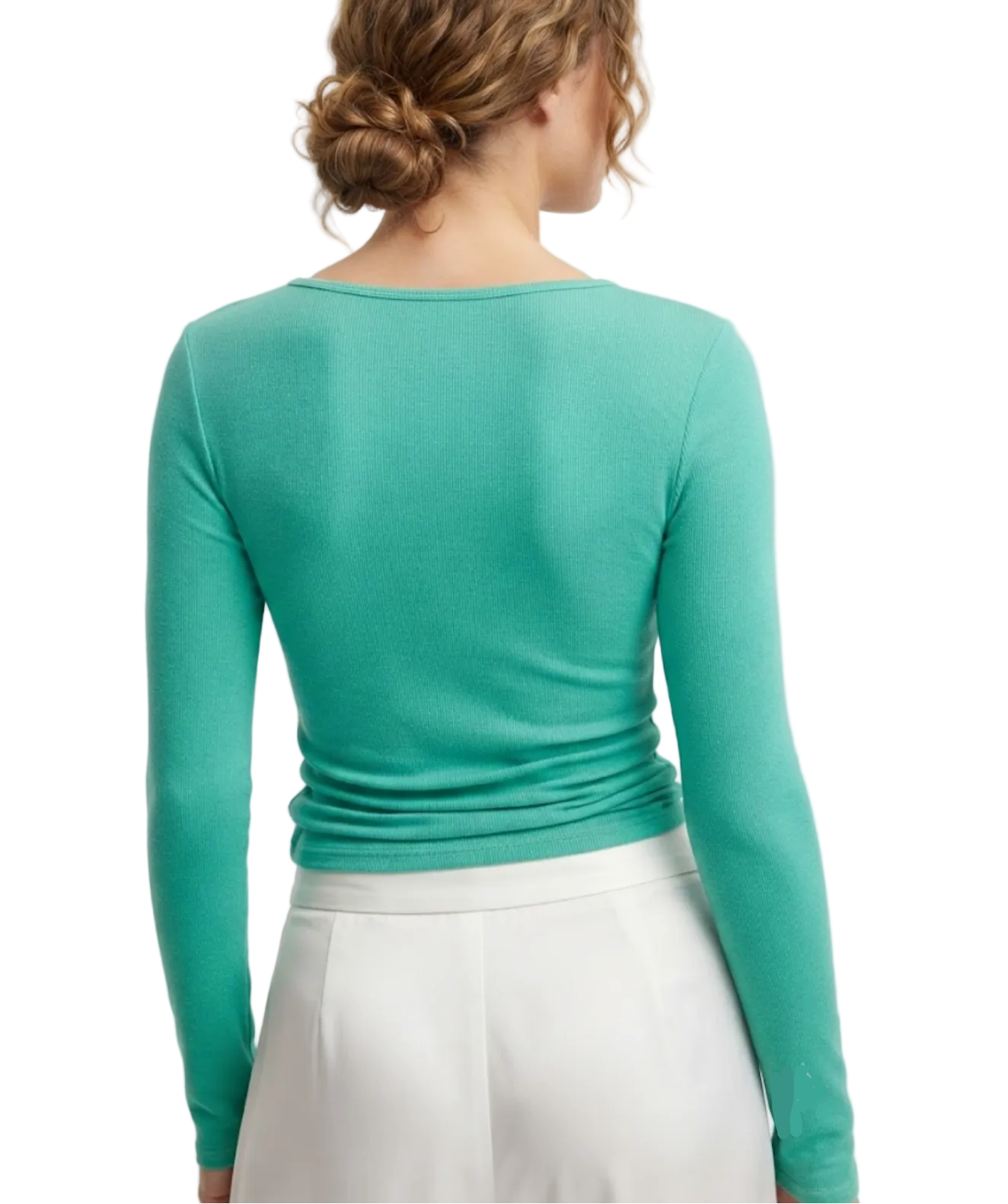 Timeless & Elegant Long Sleeve Lace Trim V-Neck Blouses for Women - BP-B20 -TOP-267
