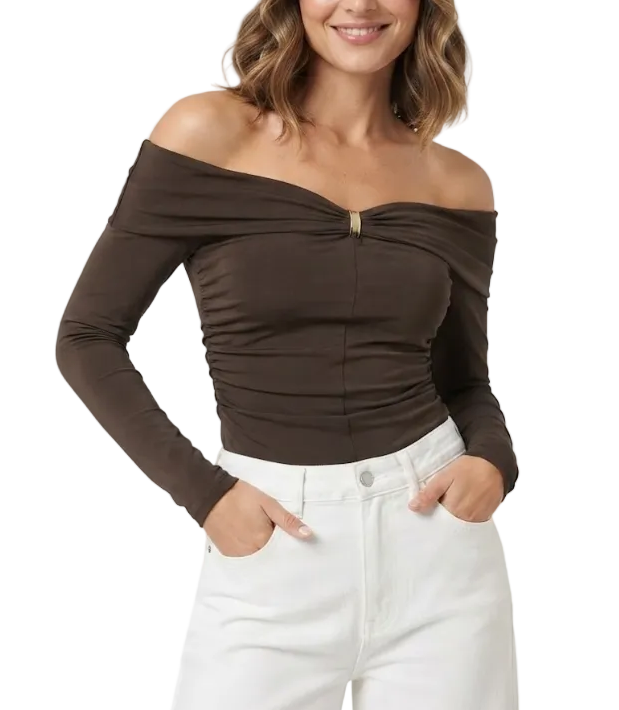 Timeless & Elegant Long Sleeve Off-the- Shoulder Blouses for Women - BP-B20 -TOP-58