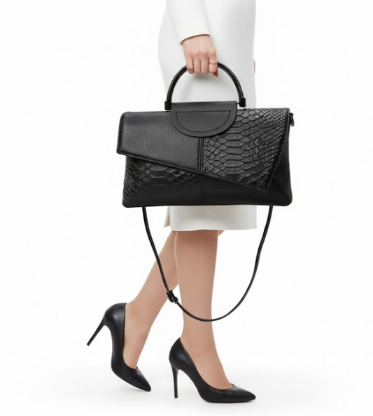 Timeless & Elegant Luxury Genuine Leather Shoulder Bag Crossbody Handbag - B14-PURSE-74