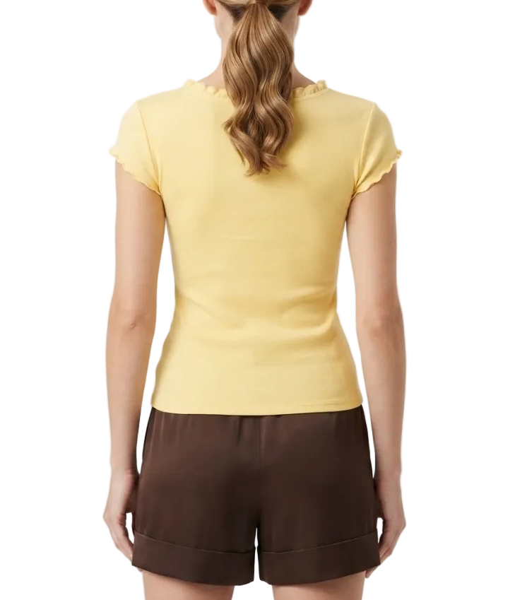 Timeless & Elegant Ruffled V-Neck Short Sleeve Blouses for Women - BP-B20 -TOP-48