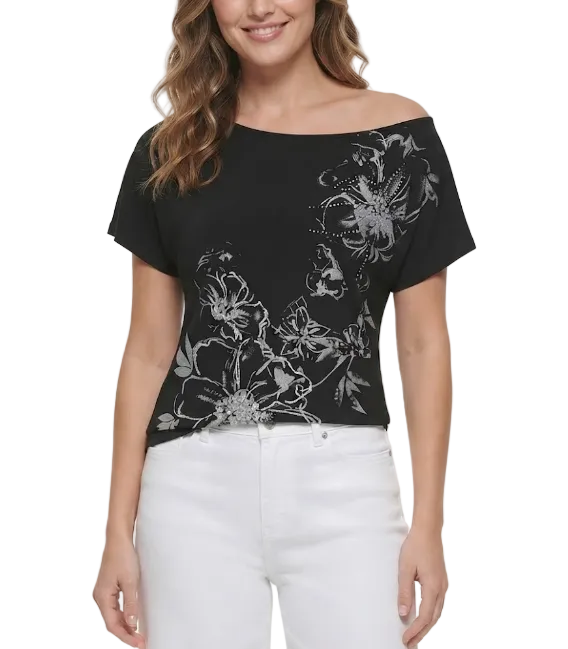 Timeless & Elegant Short Sleeve Asymmetrical Neck-Line Tops for Women - BP-B20 -TOP-32