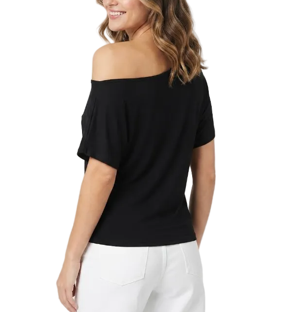 Timeless & Elegant Short Sleeve Asymmetrical Neck-Line Tops for Women - BP-B20 -TOP-32