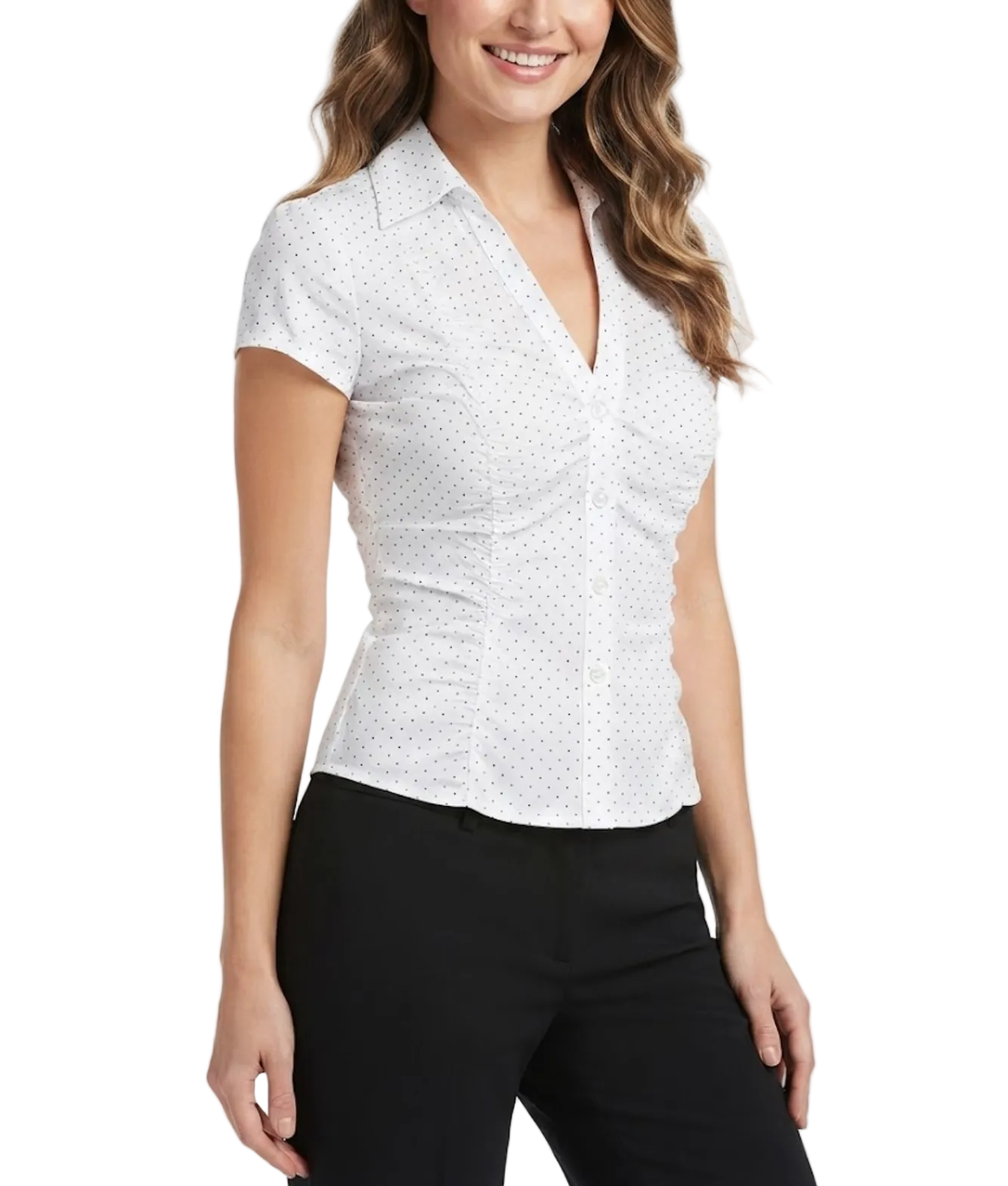 Timeless & Elegant Short Sleeve Slim-Fit Pleated Tops for Women - BP-B20 -TOP-232