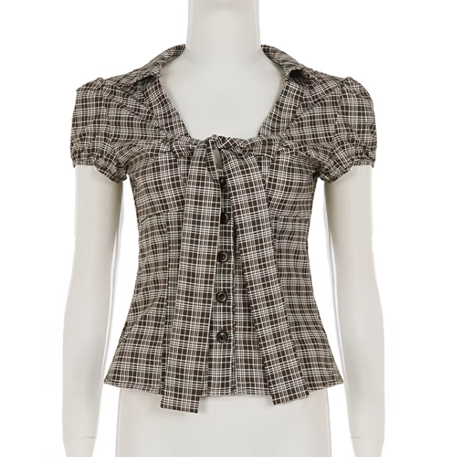 Timeless & Elegant Short Sleeve Slim Fit Waist Shirts for Women - BP-B20 -TOP-24