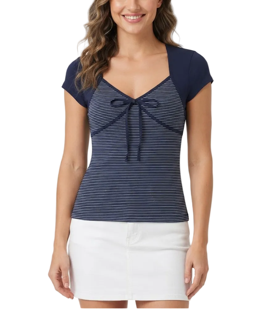 Timeless & Elegant Short Sleeve V-Neck Blouses for Women - BP-B20 -TOP-13