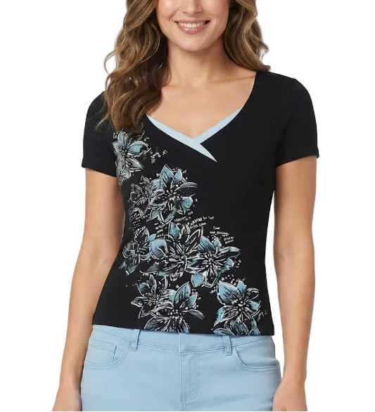Timeless & Elegant Short Sleeve V-neck Tops for Women - BP-B20 -TOP-206
