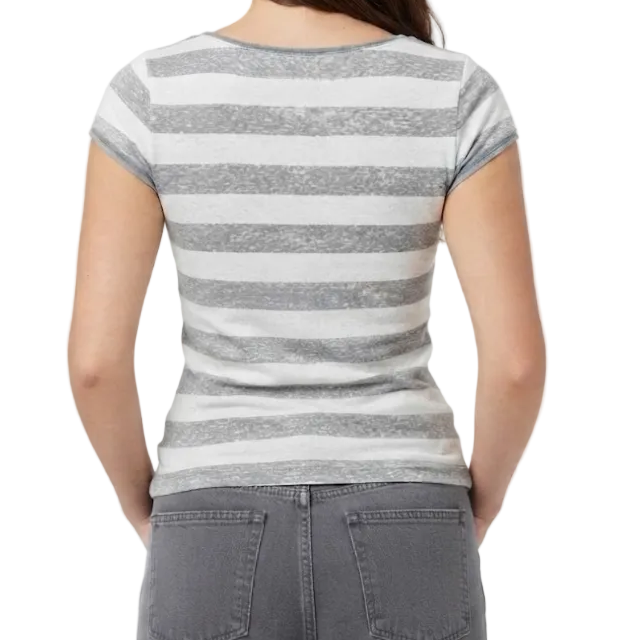 Timeless & Elegant  Stripped O-neck Short Sleeve  Tops for Women - BP-B20 -TOP-142
