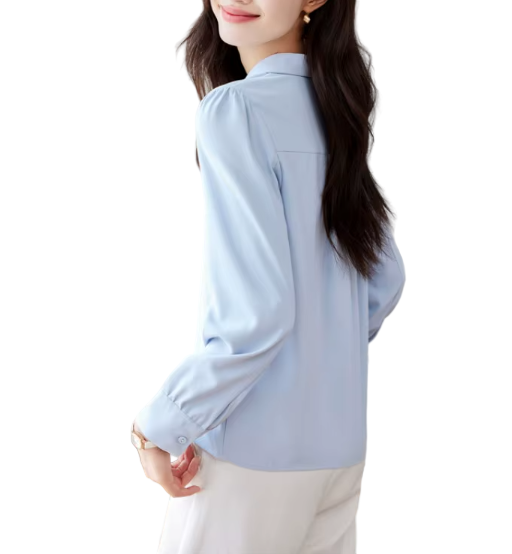 Timeless & Elegant Turn-down Collar Button Up Shirts for Women  - B13-TOP-345