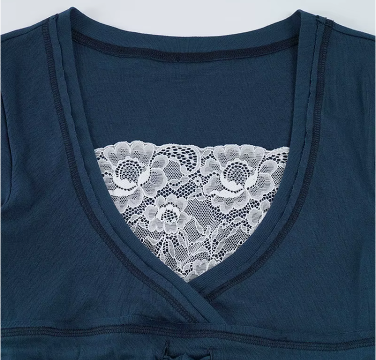 Timeless & Elegant V-neck Short Sleeve Slim-Fit Tops for Women - BP-B20 -TOP-143
