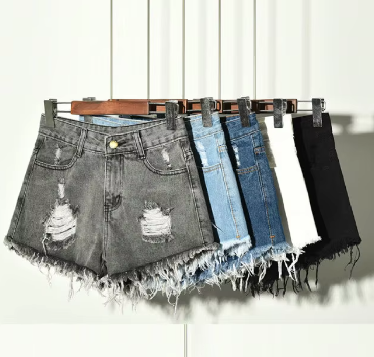 Trendy & Timeless Ripped Frayed Denim Shorts for Women B1-SH-01