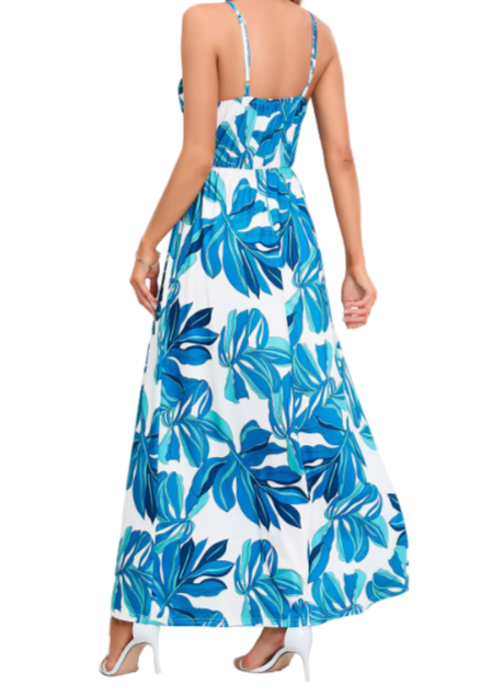 Trendy Summer Sleeveless Floral DRESS-B23