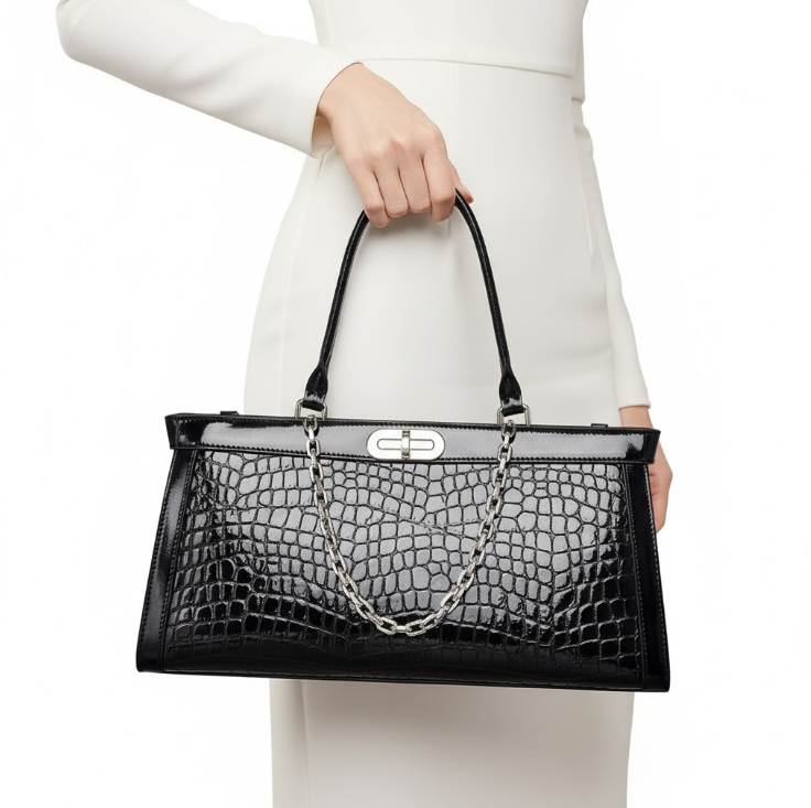 Trendy & Elegant Luxury Genuine Leather Shoulder Bag Crossbody Handbag - B14-PURSE-55