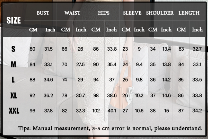 Trendy & Elegant Slim Waist Lace Short Sleeve Pencil Midi Dresses  - B4-Dress-B342