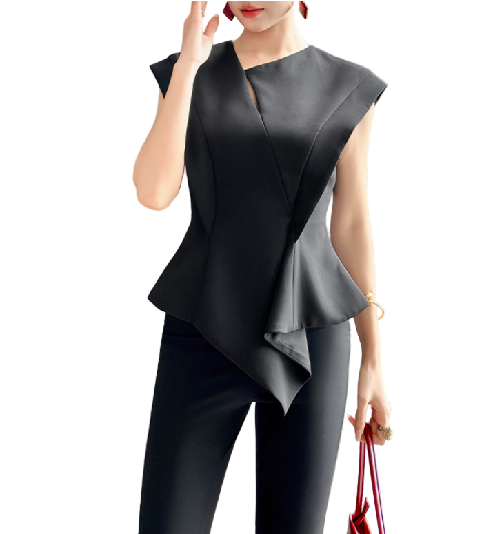 Trendy & Elegant Structured Peplum Blouse Blazer - B4-BLZ-08