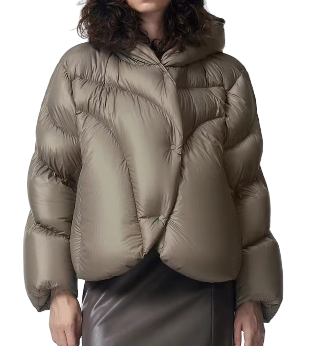 Trendy & Elegant Winter Lightweight Puffer Warm Hooded Parka 90% White Duck Down Quilted Jacket for Women - B12-JKT-36