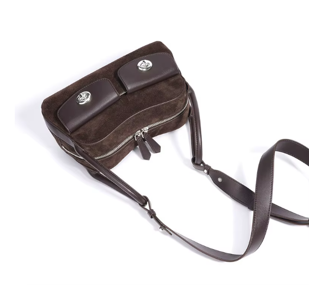 Trendy & Timeless Suede Genuine Leather Designer Luxury Handbags Shoulder Bag - B10-BAG-87
