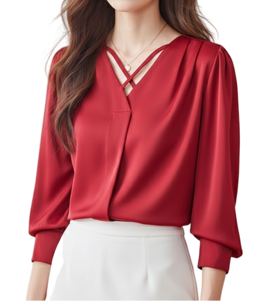 Trendy & Timeless Long Sleeve Blouses for Women - B15-TOP-12