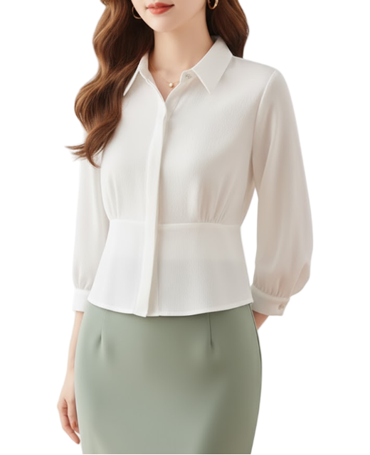 Trendy & Timeless Long Sleeve Dressy Blouses for Women - B15-TOP-56