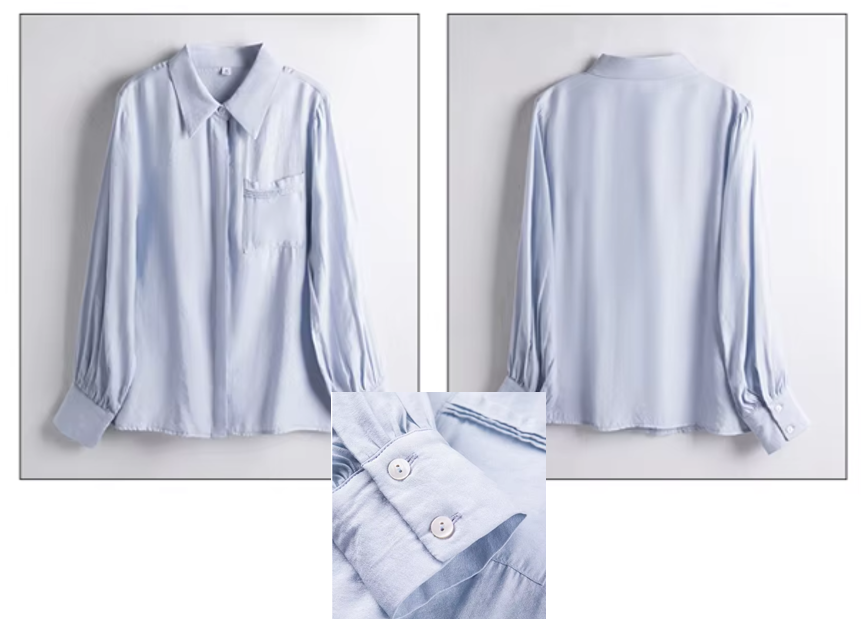 Trendy & Timeless Long Sleeve Button-up Collar Dress Shirts for Women - B15-TOP-23