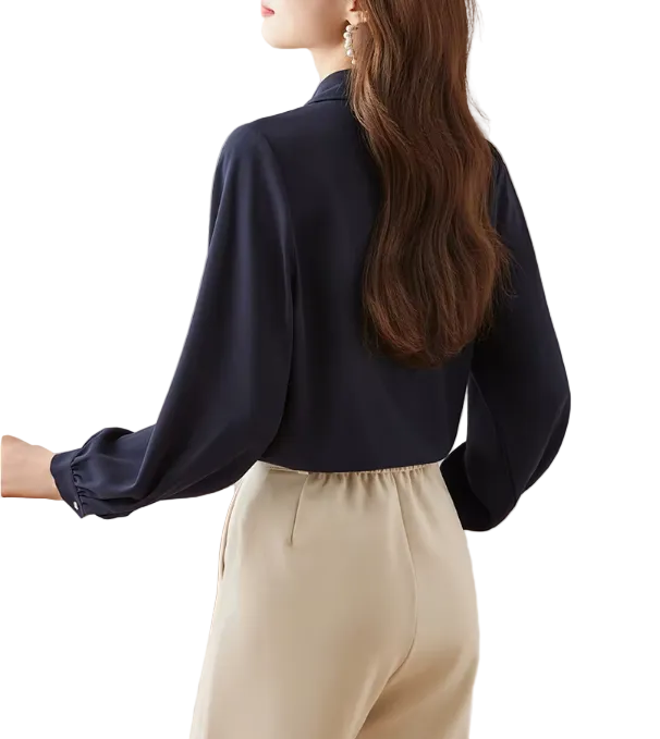 Trendy & Timeless Long Sleeve Collar Dress Shirts for Women - B15-TOP-46
