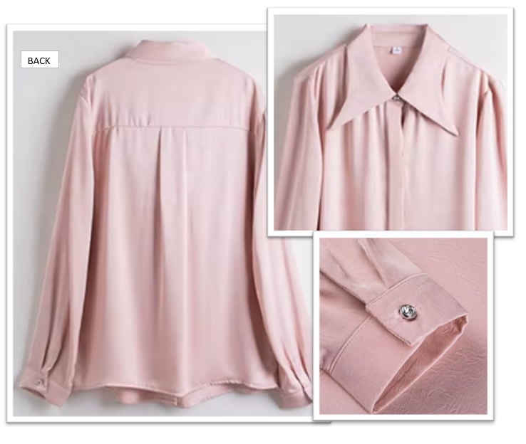 Trendy & Timeless Long Sleeve Collar Dress Shirts for Women - B15-TOP-67