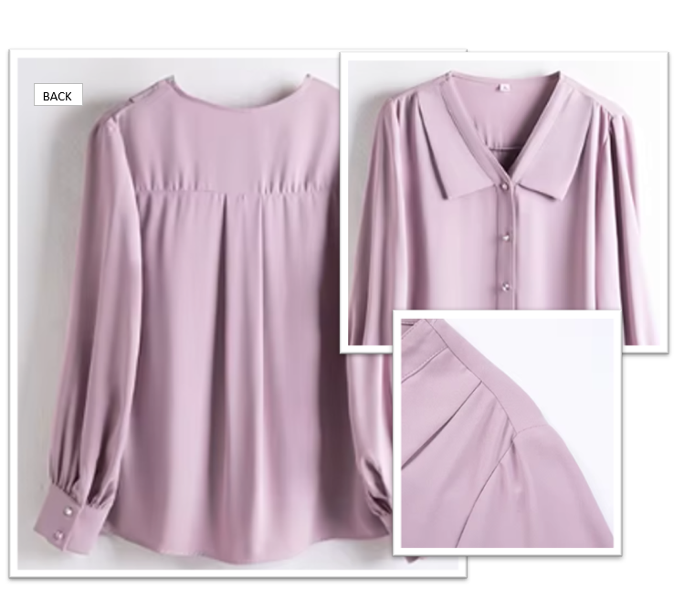 Trendy & Timeless Long Sleeve Collar Dress Shirts for Women - B15-TOP-69