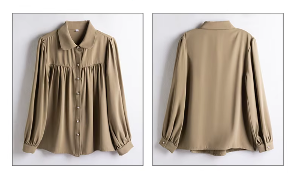 Trendy & Timeless Long Sleeve Collar Dress Shirts for Women - B15-TOP-70