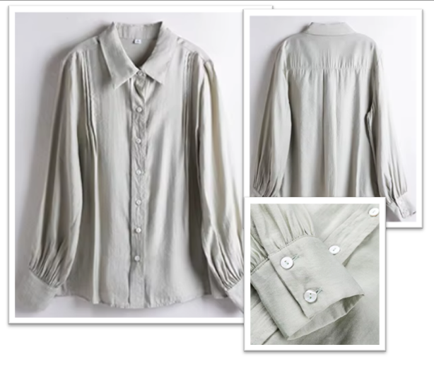 Trendy & Timeless Long Sleeve Collar Dress Shirts for Women - B15-TOP-74