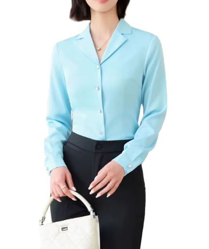 Trendy & Timeless Long Sleeve Collar Dress Shirts for Women - B15-TOP-84