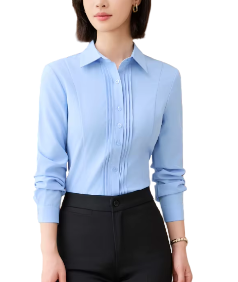 Classy & Timeless Long Sleeve Collar Dress Shirts for Women - B15-TOP-85