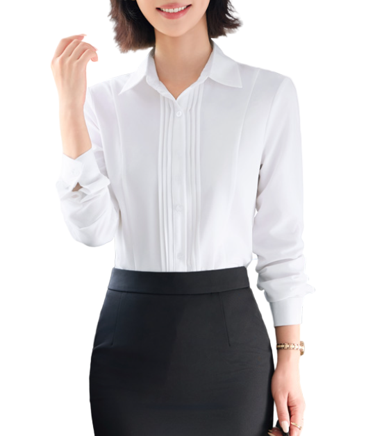 Classy & Timeless Long Sleeve Collar Dress Shirts for Women - B15-TOP-85