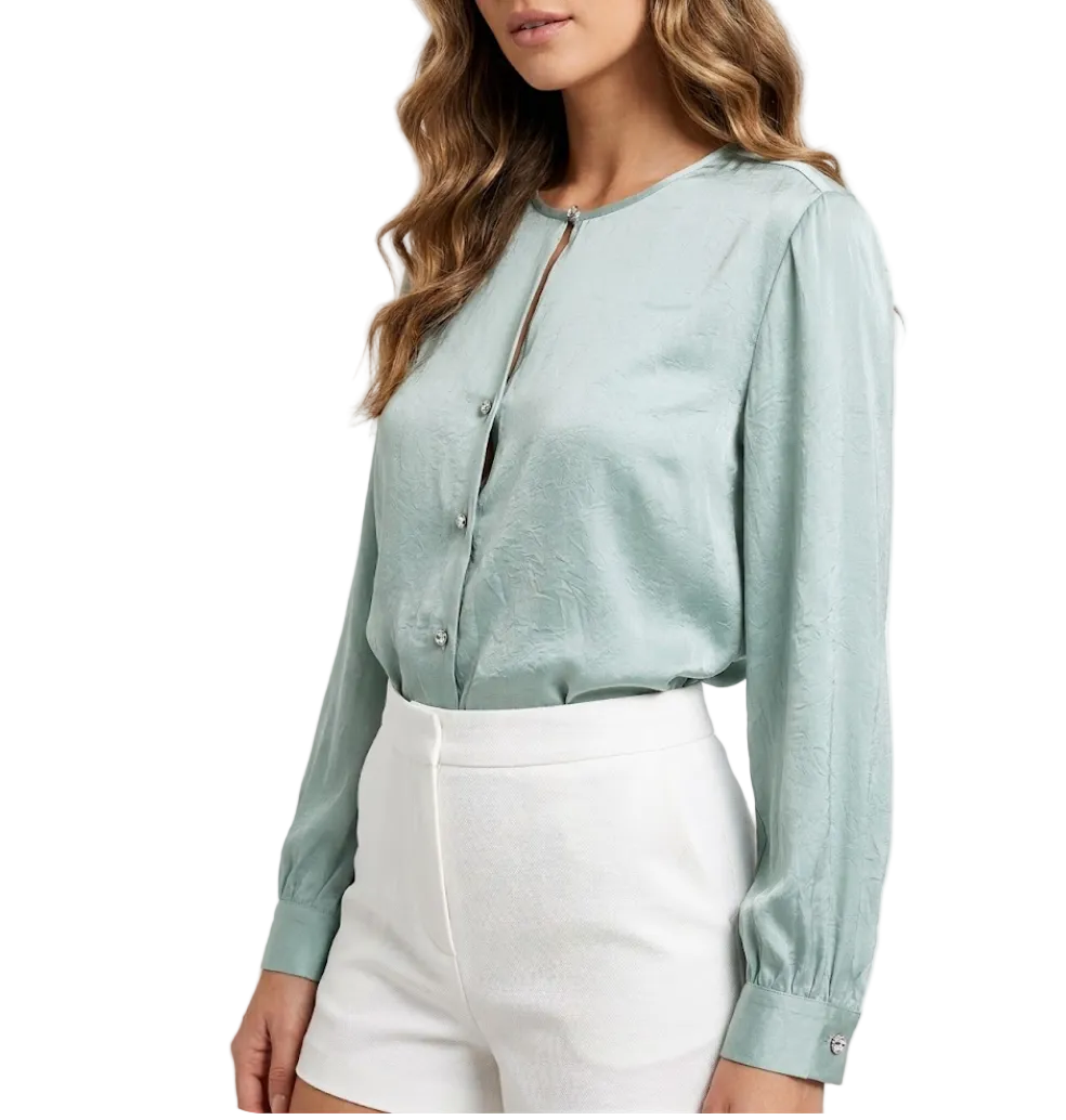 Trendy & Timeless Long Sleeve Collar Dress Shirts for Women - B15-TOP-89