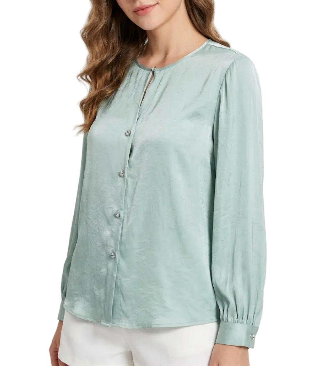 Trendy & Timeless Long Sleeve Collar Dress Shirts for Women - B15-TOP-89