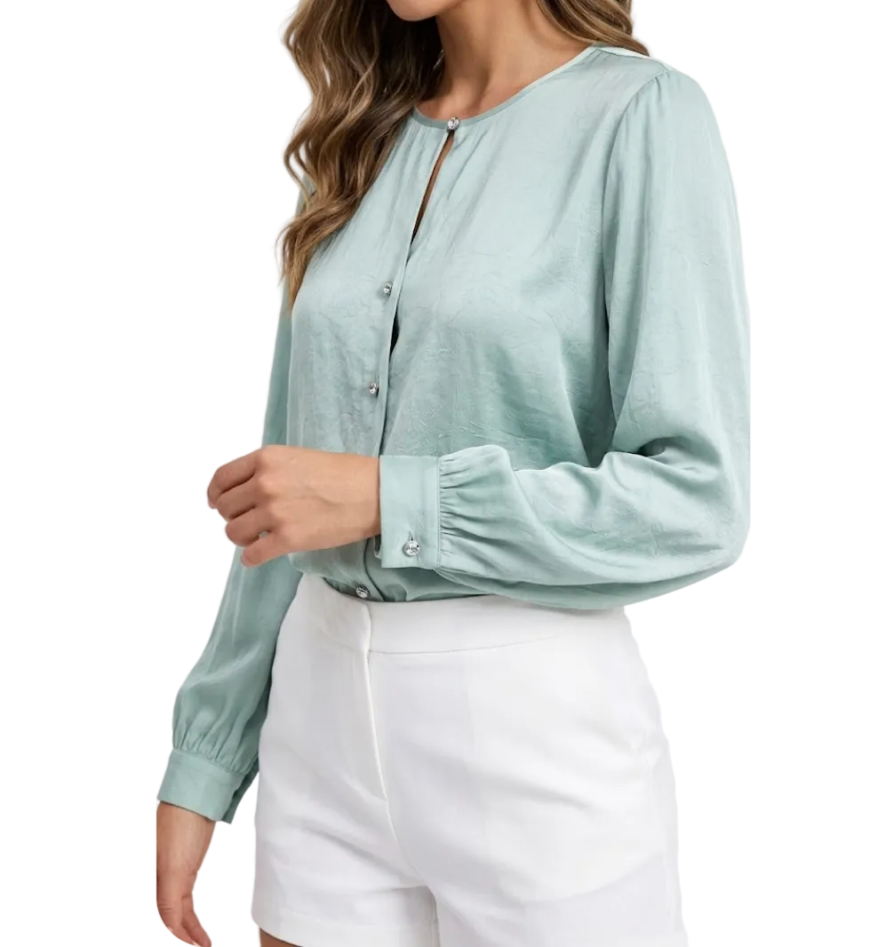 Trendy & Timeless Long Sleeve Collar Dress Shirts for Women - B15-TOP-89
