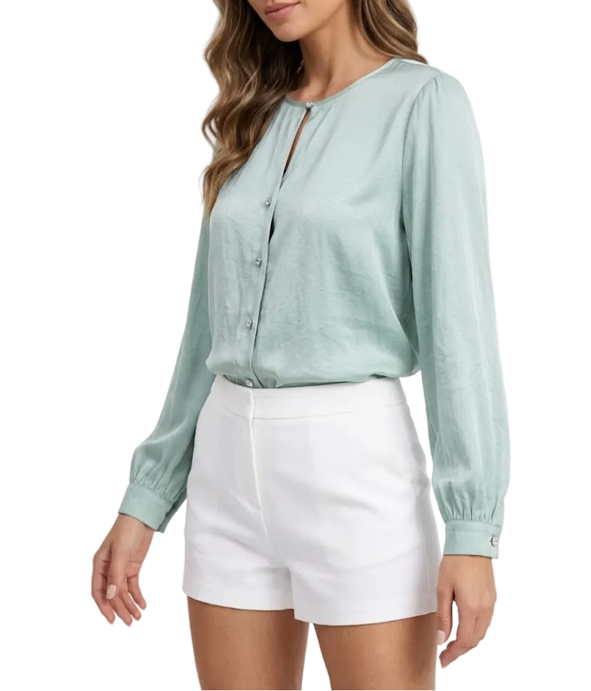 Trendy & Timeless Long Sleeve Collar Dress Shirts for Women - B15-TOP-89