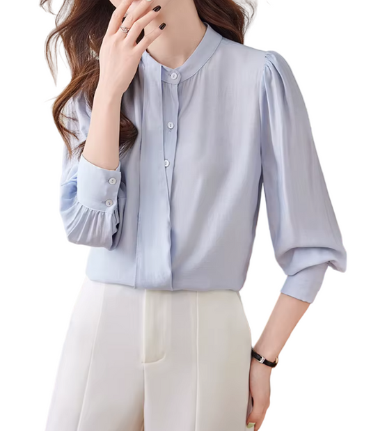 Trendy & Timeless Long Sleeve Dress Blouses for Women - B15-TOP-28