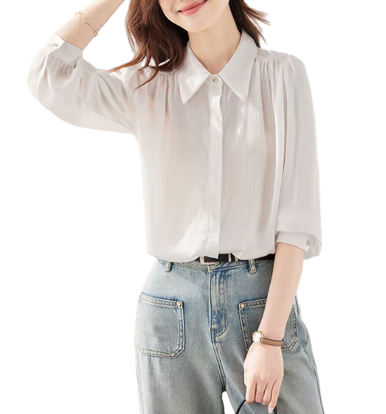 Trendy & Timeless Long Sleeve Dress Shirts for Women - B15-TOP-44