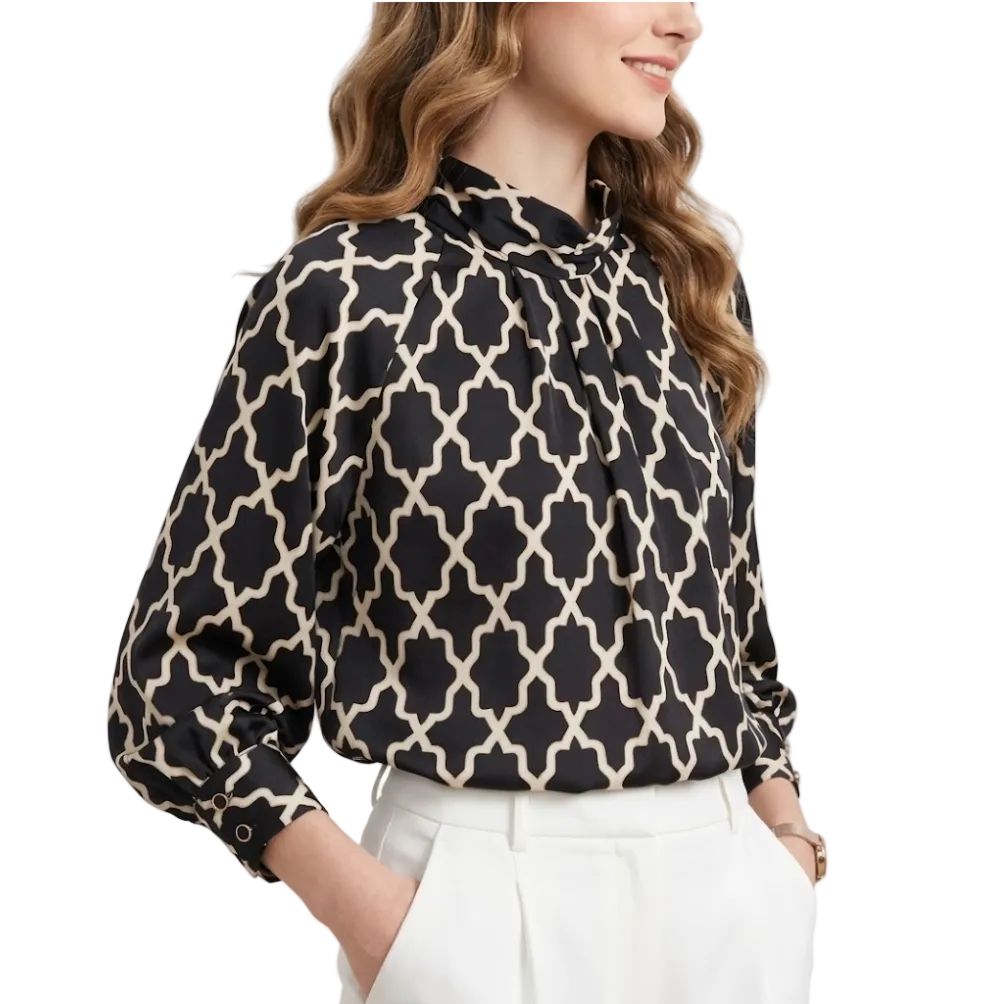 Trendy & Timeless Long Sleeve Pullover Blouses for Women - B15-TOP-47