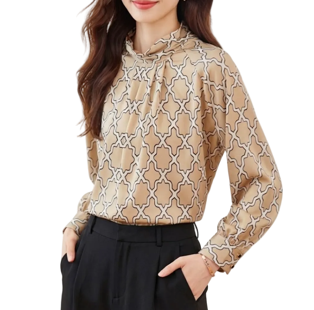 Trendy & Timeless Long Sleeve Pullover Blouses for Women - B15-TOP-47