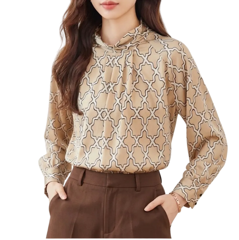 Trendy & Timeless Long Sleeve Pullover Blouses for Women - B15-TOP-47