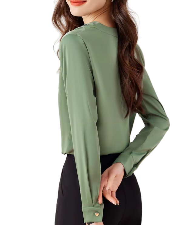 Trendy & Timeless Long Sleeve V-neck Pullover Blouses for Women - B15-TOP-78