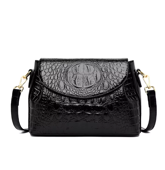 Trendy & Timeless PU Leather with Crocodile Pattern Flap Shoulder Bag Handbags - B20-PURSE-PU28